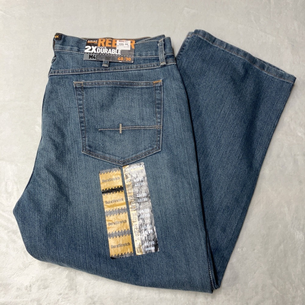 NWT Ariat Work M4 Rebar Jeans Relaxed Boot Carbine DuraStretch 40x30 (Fit 40x32)